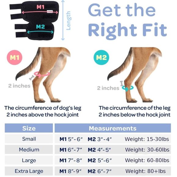 Labra Extra Supportive Dog Rear Leg Hock Joint Compression Wrap Brace- Size Larg - Picture 6 of 6